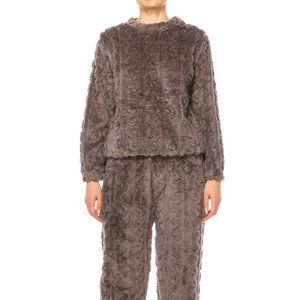 Women's Thick Furry and Warm Pajama Set... "STRETCHY TEDDY BEAR PLUSH!"